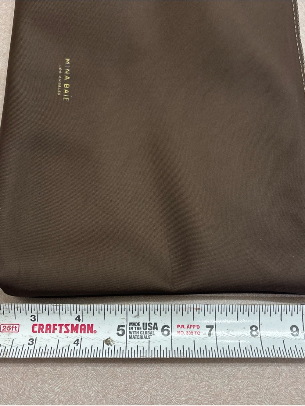 Mina Baie Los Angeles Aria Everyday Pouch Carryall Wristlet Nylon Espresso - Picture 7 of 7